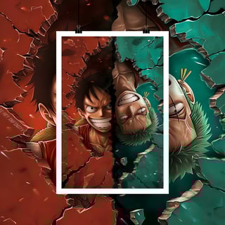 Nome do produto Poster Retrato One piece duas faces 