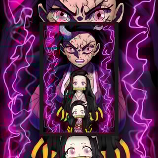 Nome do produto Poster Retrato Demon Slayer Nezuko kamado
