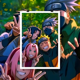 Nome do produto Poster Retrato Naruto e amigos