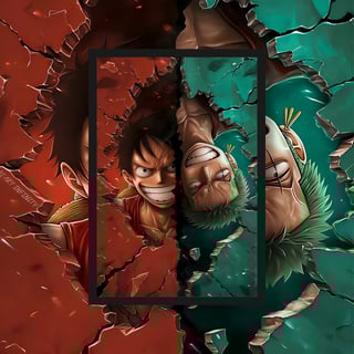Nome do produto Poster Retrato One piece duas faces 
