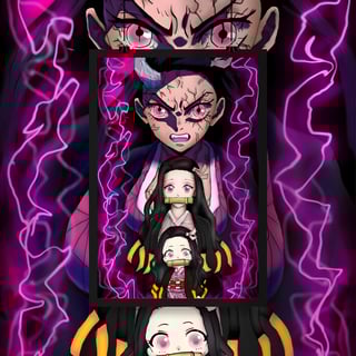 Nome do produto Poster Retrato Demon Slayer Nezuko kamado