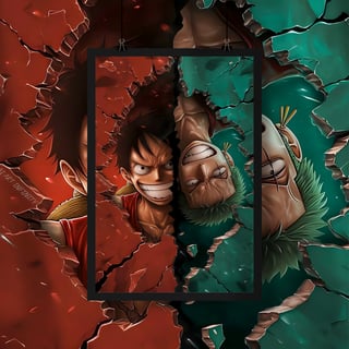 Nome do produto Poster Retrato One piece duas faces 