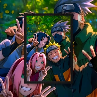 Nome do produto Poster Retrato Naruto e amigos