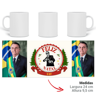 Nome do produto Caneca Feliz Natal Bolsonaro.