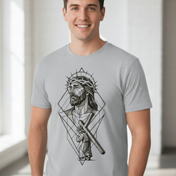 CAMISETA - jesus geometric