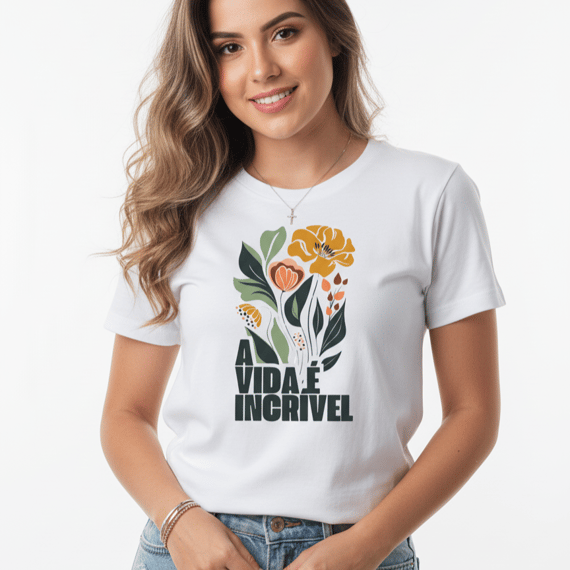 T-SHIRT - A vida é incrível