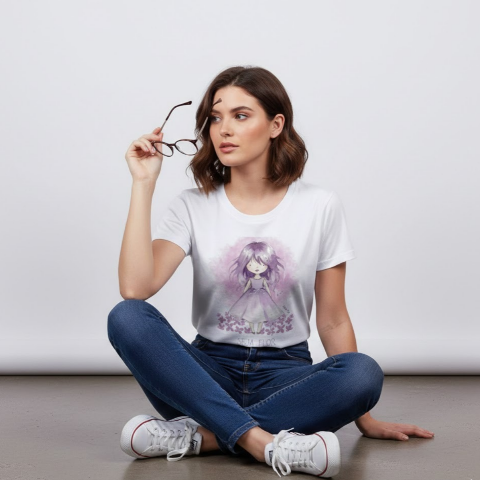 Nome do produto: Camiseta Baby Long Essência de Lavanda – Edição \