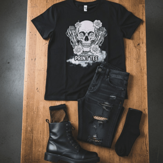T-Shirt Prime: Skull Blossom & Rock
