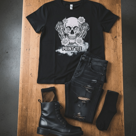 T-Shirt Prime: Skull Blossom & Rock