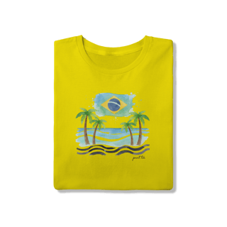 Nome do produto Camiseta Aquarela Brasil Tropical