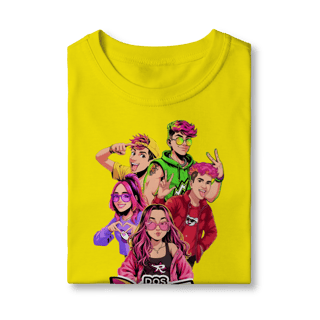 Nome do produto Camiseta infantil dos Rosas Vibe Squad: Neon Generation