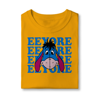 Camiseta Bisonho Eeyore - Humor Clássico Pooh em Azul Vibrante