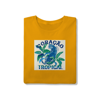 Nome do produto Camiseta Selva Azul: Coração Tropical