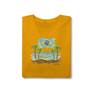 Nome do produto Camiseta Aquarela Brasil Tropical
