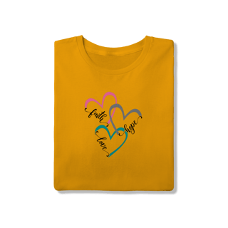 Nome do produto Camiseta Coração Tríplice: Fé, Esperança e Amor