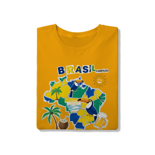 Nome do produto T-Shirt Brasil Aquarela: Edição Campeão