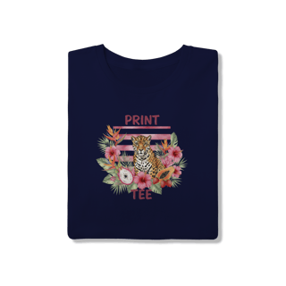 Nome do produto T-shirt  Onça Tropical – Edição Flora Brasileira