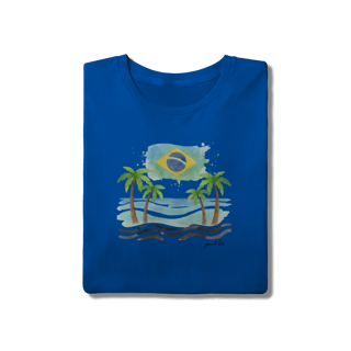 Camiseta Aquarela Brasil Tropical