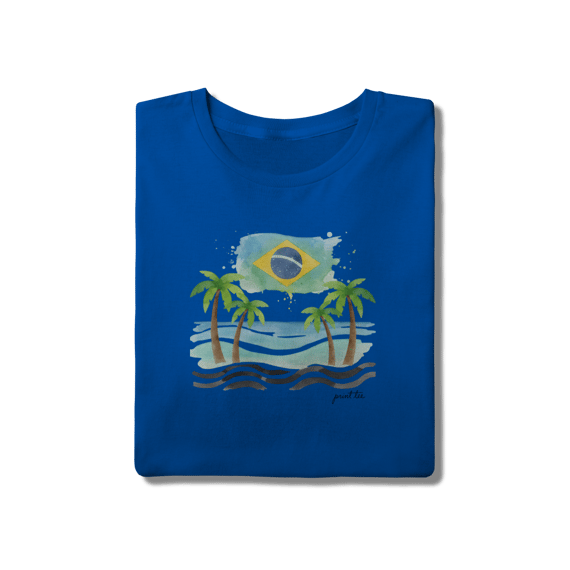 Camiseta Aquarela Brasil Tropical