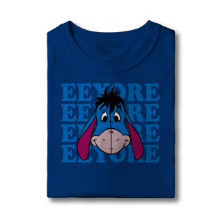 Nome do produto Camiseta Bisonho Eeyore - Humor Clássico Pooh em Azul Vibrante