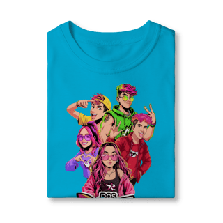 Nome do produto Camiseta infantil dos Rosas Vibe Squad: Neon Generation