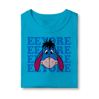 Nome do produto Camiseta Bisonho Eeyore - Humor Clássico Pooh em Azul Vibrante