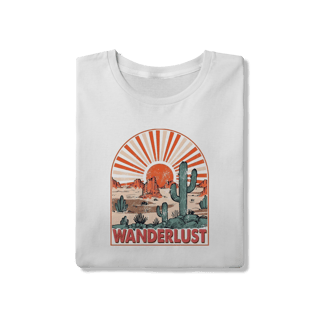 Camiseta Wanderlust Vintage Desert Sunset 