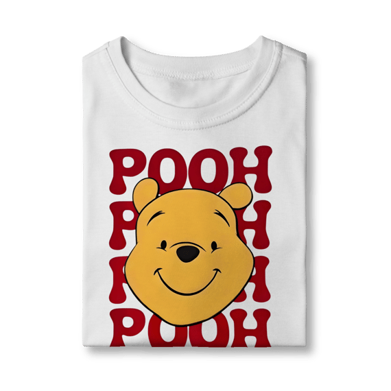 Camiseta Pooh Sorridente: O Ursinho Favorito do Bosque dos Cem Acres