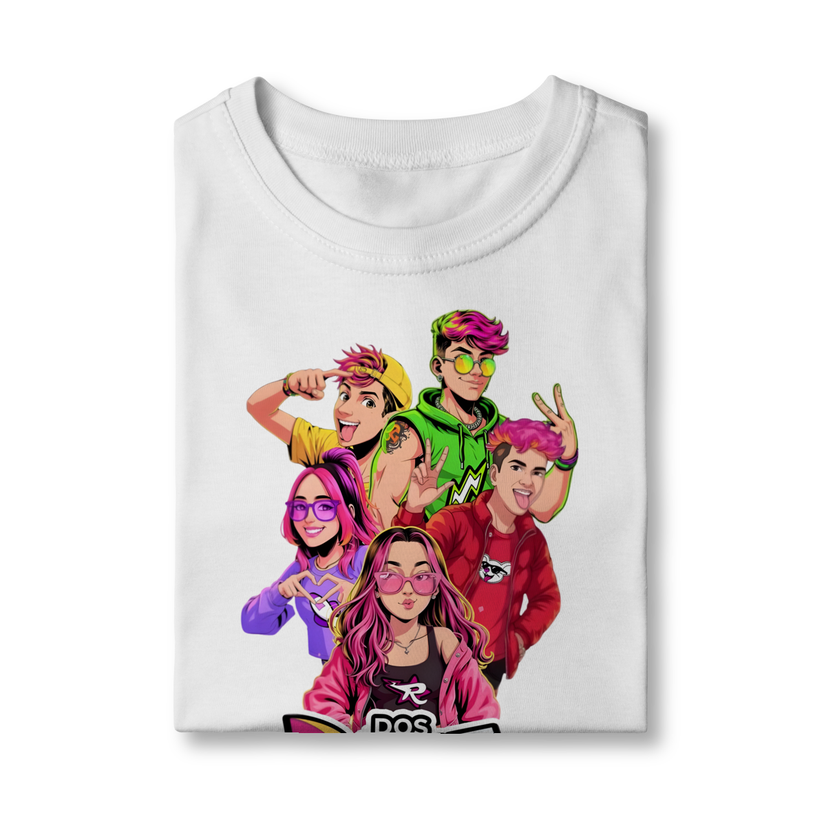 Nome do produto: Camiseta infantil dos Rosas Vibe Squad: Neon Generation