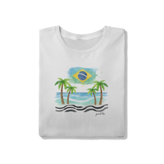 Nome do produto Camiseta Aquarela Brasil Tropical