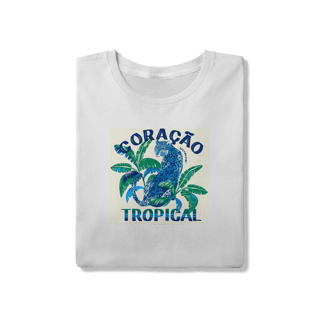 Nome do produto Camiseta Selva Azul: Coração Tropical