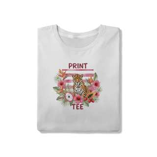 Nome do produto T-shirt  Onça Tropical – Edição Flora Brasileira