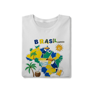 Nome do produto T-Shirt Brasil Aquarela: Edição Campeão