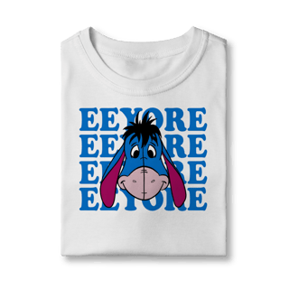 Nome do produto Camiseta Bisonho Eeyore - Humor Clássico Pooh em Azul Vibrante