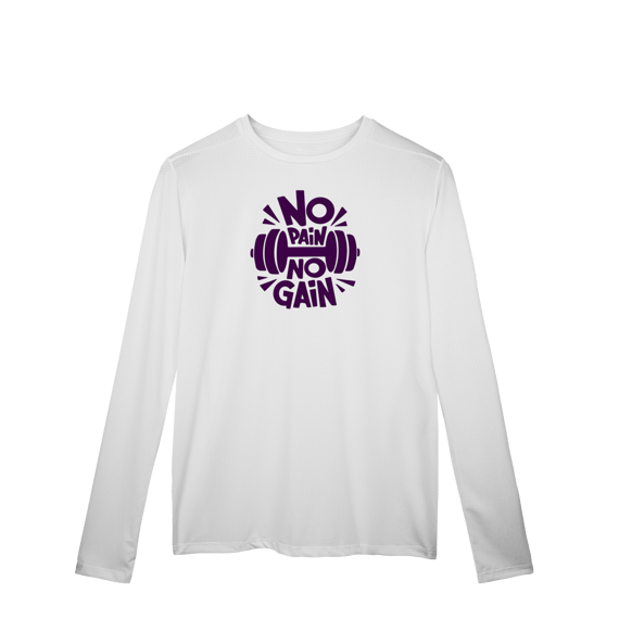 Camisa Manga longa dry UV Unissex No pain No gain