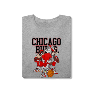 Nome do produto Camiseta Basquete Bulls e Looney Tunes  Trio Clássico NBA: Bugs, Taz e Coiote