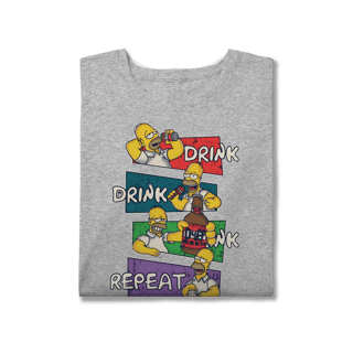 Nome do produto Camiseta Plus size Homer drink repeat
