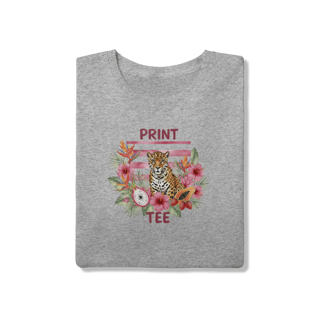 Nome do produto T-shirt  Onça Tropical – Edição Flora Brasileira