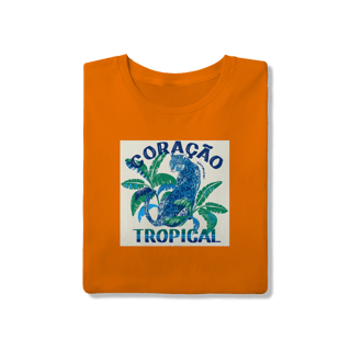 Nome do produto Camiseta Selva Azul: Coração Tropical