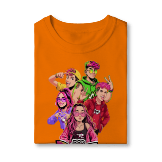 Nome do produto Camiseta infantil dos Rosas Vibe Squad: Neon Generation