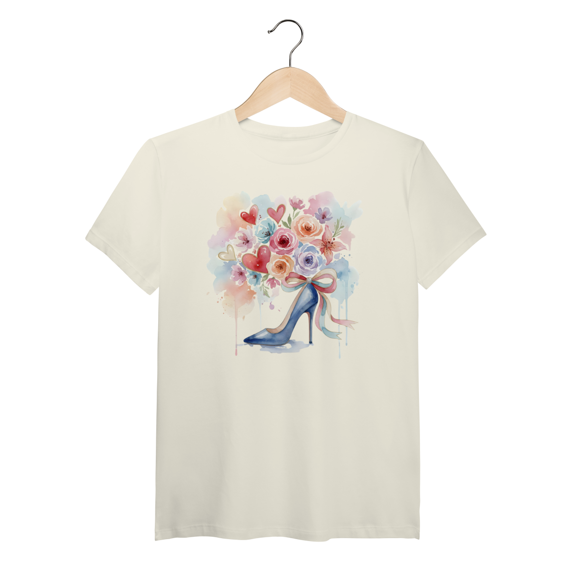 Nome do produto: Camiseta pima  Pisando em Flores