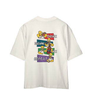 Nome do produto Camiseta oversized Homer repeat drink