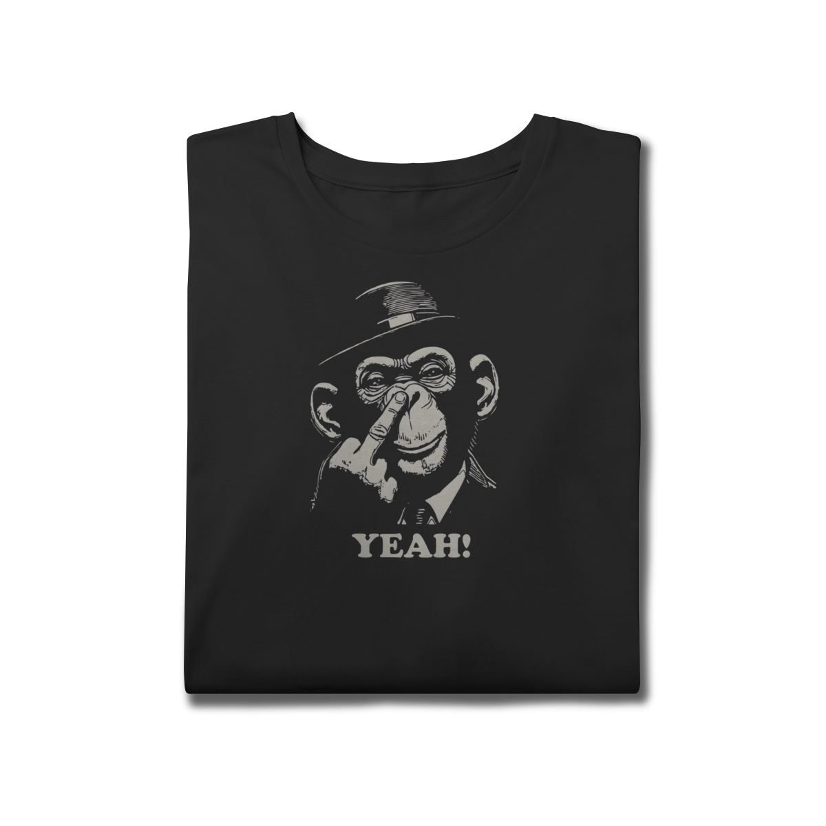 Nome do produto: Camiseta plus size Chimpanzé Fedora