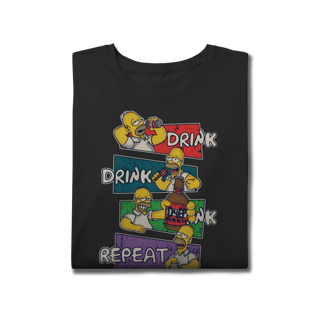 Camiseta Plus size Homer drink repeat