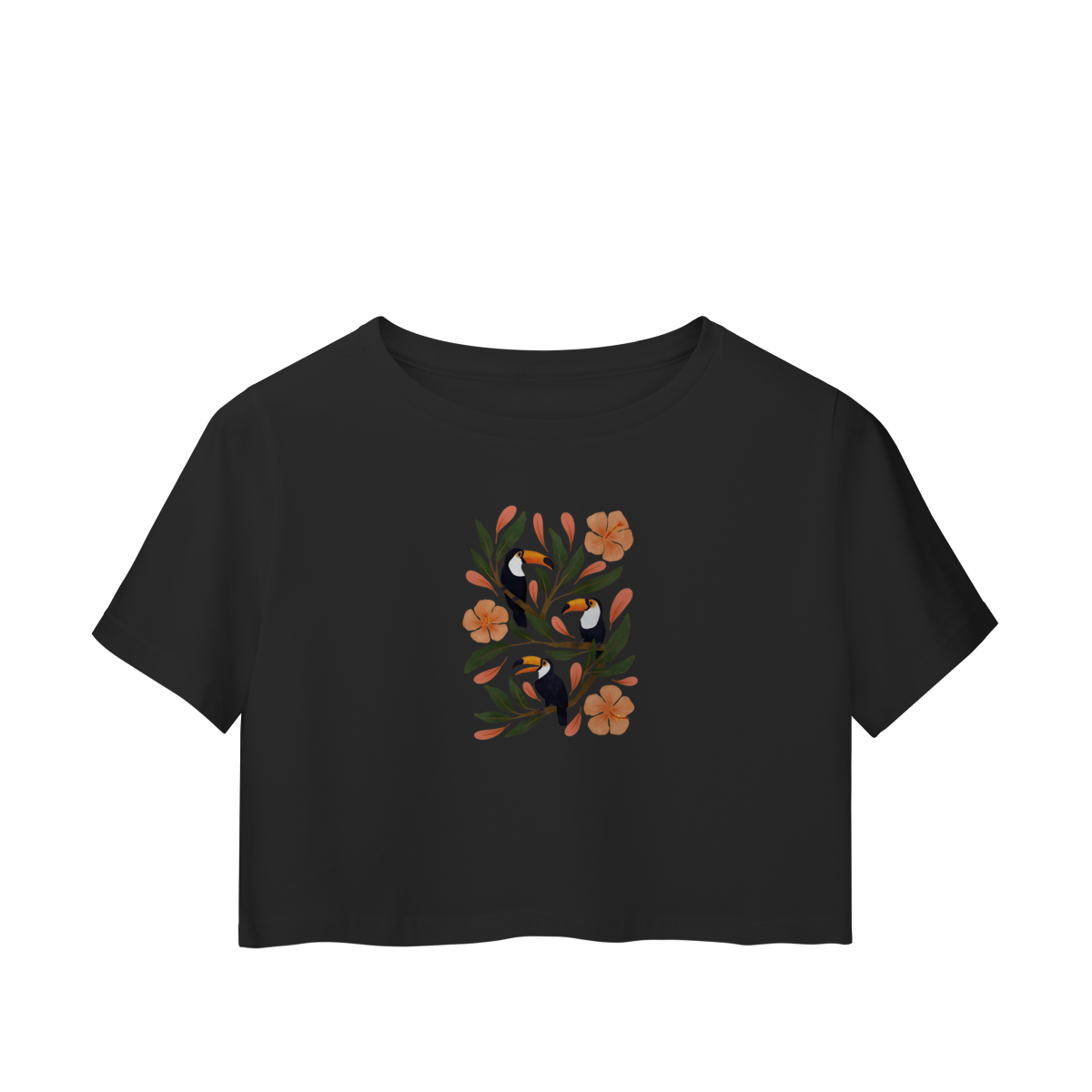 Nome do produto: Baby Look Crop Toucan Garden