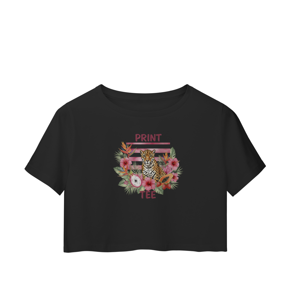 Nome do produto: Baby Tee Onça Tropical – Edição Flora Brasileira