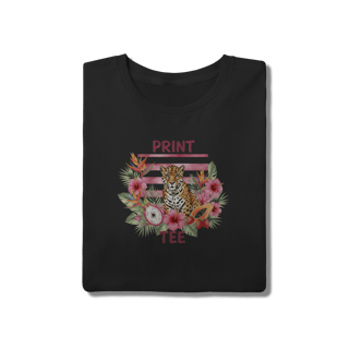 Nome do produto T-shirt  Onça Tropical – Edição Flora Brasileira
