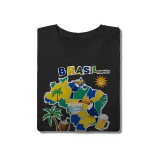 Nome do produto T-Shirt Brasil Aquarela: Edição Campeão
