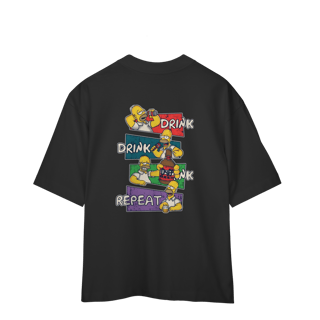Nome do produto Camiseta oversized Homer repeat drink