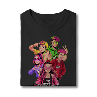 Nome do produto Camiseta infantil dos Rosas Vibe Squad: Neon Generation